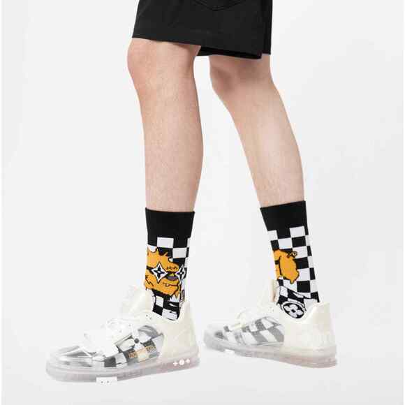 Louis Vuitton LV Archives 6 Socks Set Boite Scott Monogram Clear Plexiglass Box - Picture 6 of 12